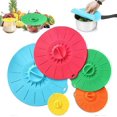 thumbnail image 1 of Silicone Lid For Food. Stretch Silicone Lids. 5 Different Sizes Silicone Suction Crday Gift, 1 of 5
