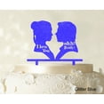 thumbnail image 1 of "Couple Wedding Cake Topper Personalized Glitter Blue Cake Topper Color Option Available 5""-7"" Inches Wide", 1 of 1