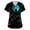 AA01-Red, variant on IYYVV Halloween Scrub Tops Women V Neck Ghost Pumpkin Printed Scrub Top Medical Nurse Shirt Medical Scrubs With Pockets Holiday Multicolor 4XL