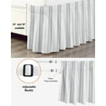 thumbnail image 3 of Geometric Gray Bed Skirt Queen Size 18" Drop Ethnic Stripes Ruffled Wrap Around Bed Skirts Adjustable Elastic Bedskirt Dust Ruffle for Queen Size Bed, 3 of 7