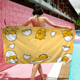 thumbnail image 2 of Toallas de playa grandes de microfibra G-Gudetama L-Lazy E-Egg, de secado rápido, para arena, piscina, viajes, natación, yoga, 2 of 5