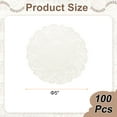 thumbnail image 2 of 100pcs Doilies de Papel Redondos Desechables de Encaje de 5" Color Blanco, 2 of 6