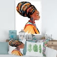 thumbnail image 3 of Designart 'Afro American Woman with Turban I' Modern Framed Art Print, 3 of 4