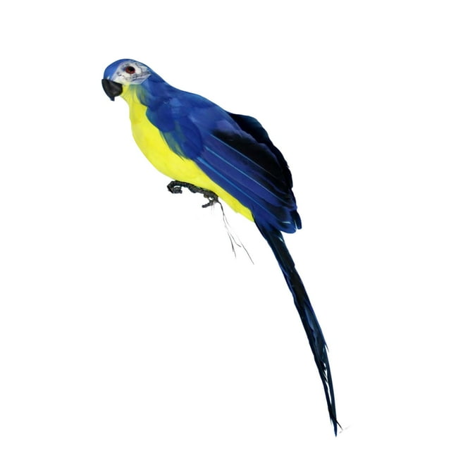 koolsoo Fake Artificial Birds Foam Bird with Claw for Outside Patio Yard Lawn Decor Blue