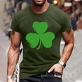 thumbnail image 2 of Men's St. Patrick's Day Shamrock T Shirt Short Sleeve Casual Clover Graphic Tee, 2 of 5