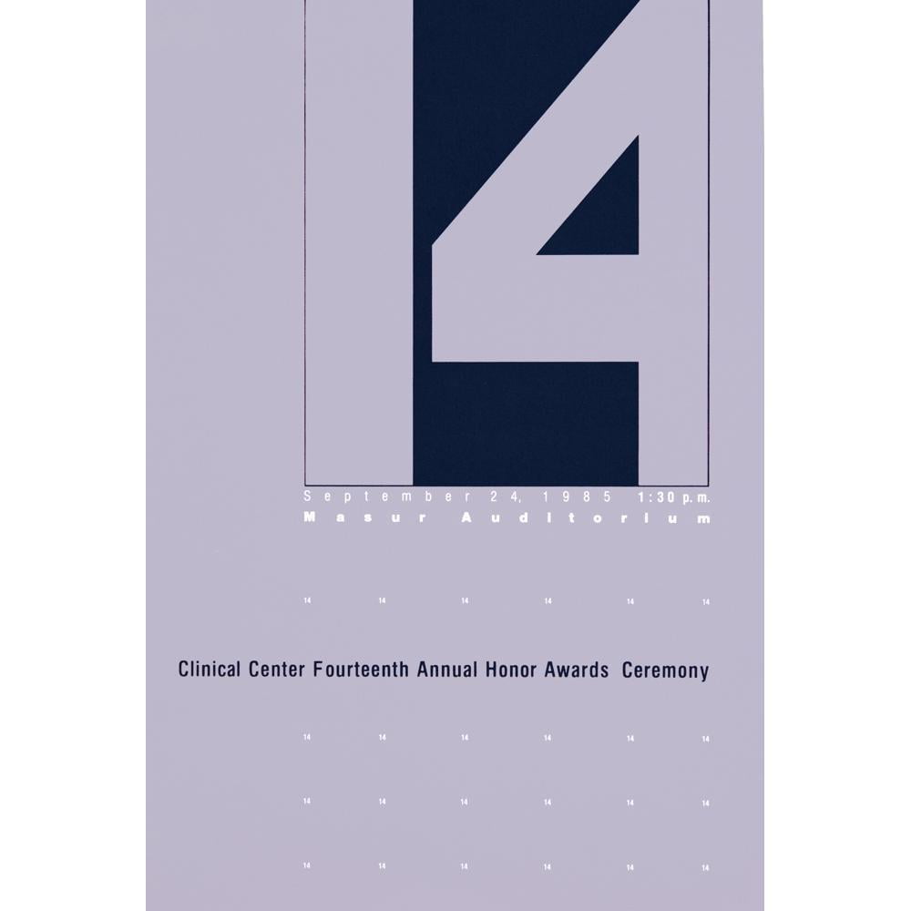 National Institutes of Health 18x24 Black Modern Framed Museum Art Print Titled - Clinical Center Fourteenth Annual Honor Awards Ceremony (1985)