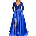 thumbnail image 1 of Prolriy Robes d'Invité de Mariage pour Femmes, Nouvelle Robe Longue à Paillettes pour Femmes, Robe de Soirée de Banquet, Robes de Bal 2025, Robes pour Femmes Bleues TG, 1 of 3