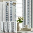 thumbnail image 3 of NICETOWN 100% Blackout Blue Boho Curtains for Livingroom Modern Room Darkening Coastal Floral Grommet Thermal Insulated Drapes, W52 x L84, Navy Blue on White, 2 Panels, 3 of 11