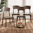 thumbnail image 6 of Baxton Studio Marcus Modern Industrial Oak Brown Finished Wood and Black Metal 4-Piece Dining Chair Set, 6 of 6