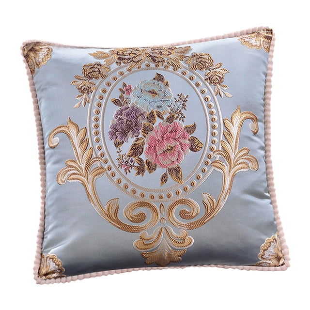 Funda de almohada Strade Fareast Limited de Estilo europeo jacquard con estampado de flores de lujo cuadrada 48 cm x 48 cm