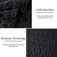 thumbnail image 5 of Jessy Home Solid Black Quilted Quilt Set Queen/Full Floral Microfiber Bedspread Coverlet, 5 of 7