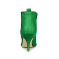 thumbnail image 4 of BLISSFUL STEP Women's Pointed Toe Side Zip Stiletto Heel Ankle Boots Green 7, 4 of 8