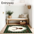 thumbnail image 3 of ODIKA 4'x6' Machine Washable Non-Slip Area Rug, Vintage Deer with Elegant Forest Motifs High Traffic Rug, Beige, 60612, 3 of 7