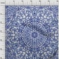 thumbnail image 3 of oneOone Cotton Jersey Medium Blue Fabric Mandala Dress Material Fabric Print Fabric By The Yard 58 Inch Wide-G8, 3 of 6