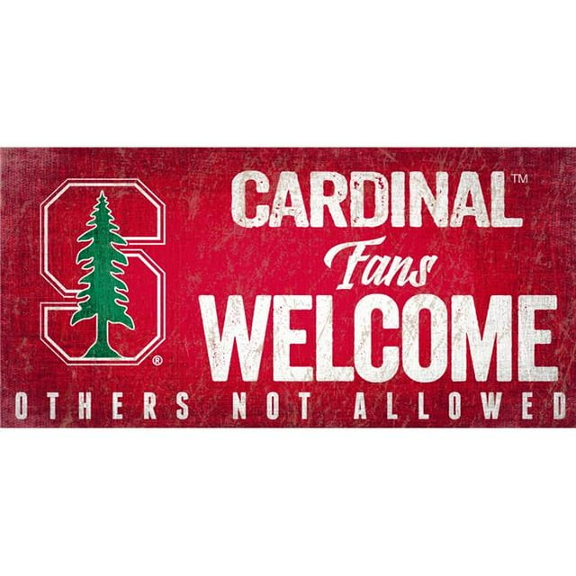 Panneau en Bois Cardinal Stanford Bienvenue 12x6