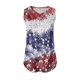 thumbnail image 5 of Puntoco Tops de cuello cuadrado para mujer, camisetas sin mangas estampadas, camisetas básicas informales holgadas de verano con cuello en V, 5 of 5