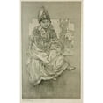 thumbnail image 2 of Alphonse Mucha 11x14 Black Ornate Wood Framed Double Matted Museum Art Print Titled: Decorative Figures (1905), 2 of 5