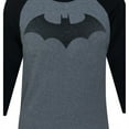 thumbnail image 2 of Batman tsbatdistsymragXXL Batman Hush Distressed Symbol Baseball T-Shirt - 2XL, 2 of 4
