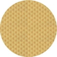 thumbnail image 1 of Ahgly Company Indoor Round Patterned Bold Yellow Area Rugs, 8' Round, 1 of 6