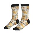 thumbnail image 4 of Crew Socks for Women Men, Hippie Bee Honeycomb  Moisture Running Athletic Football Striped Socks Cushion Tube Socks, 4 of 7