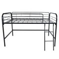 thumbnail image 2 of DreamBuck Loft Bed, Twin Size Loft Bed with Removable Ladder and Safety Guardrails, Metal Loft Bed for and Adults, Low Loft Bed Frame for Bedroom and Dorm, Noise Free, No Box Spring Needed, 2 of 6
