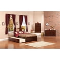thumbnail image 3 of Leo & Lacey Richmond Full Wood Platform Bed and Twin Trundle in Walnut, 3 of 4