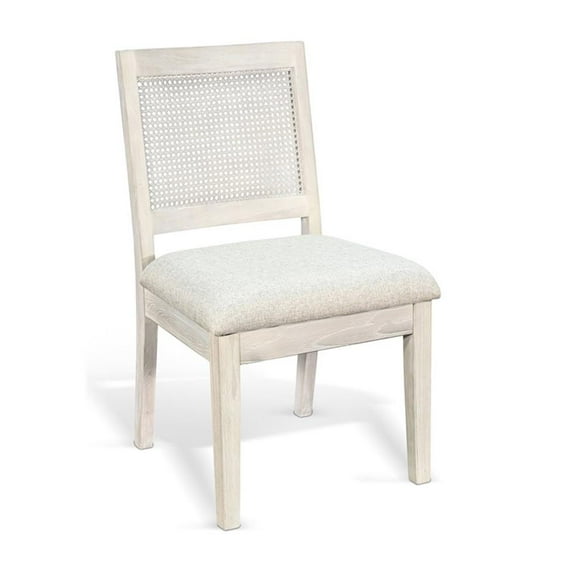 Pemberly Row Modern Cane Back Dining Chair Light Gray (Set of 2)