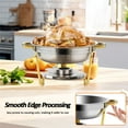 thumbnail image 6 of Jacgood 4 Pack 5 Quart Stainless Steel Round Chafing Dish Set Buffet Catering Serving Sets Gold Chafing Dish Buffet Set with Glass Lid, 6 of 8