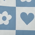 thumbnail image 2 of 20" x 14" Simply Daisy Heart And Flowers Grid Polyester Accent Pillow, Chambray Qty 1, 2 of 3