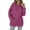 Hot Pink, variant on Lenago Crew Neck Sweatshirts Women Casual Color Round Neck Loose Pocket Long Sleeve Sweatshirt Fall Winter Outfits Clothes