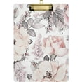 thumbnail image 1 of FMSHPON Pink Flowers RosesLeaves White Clipboard Hardboard Wood Nursing Clip Board and Pull for Standard A4 Letter 13x9 inches, 1 of 7