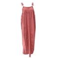 thumbnail image 5 of TrendOFT Combinaisons pour Femmes Décontractées d'Été Mode Amples Tendance à Encolure Carrée Sans Manches à Bretelles Combinaisons pour Femmes une Pièce Salopettes Rouge P, 5 of 5