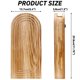 thumbnail image 2 of Jarrones de pared de madera QQBABO, set de 2 con pasto de pampas, 2 of 7