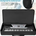 thumbnail image 3 of Kokiya 76 Key Keyboard Bag Storage Bag Dust Cover Handbag Electric Piano Keyboard Gig Bag Black for Outdoor Travel Music Studio, 3 of 8