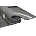 thumbnail image 6 of HR Geometric Stripes Area Rug 8x10 [7'.5" x 10'.5"] Oval Pattern Modern Black & Grey Carpet Comfy shed Free Stain Resistant, 6 of 10