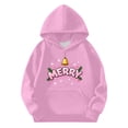 thumbnail image 3 of Sudadera con capucha para niñas y niños, sudadera de manga larga con cuello redondo y estampado de moda, jersey con bolsillo, sudadera de poliéster para niñas, 3 of 8
