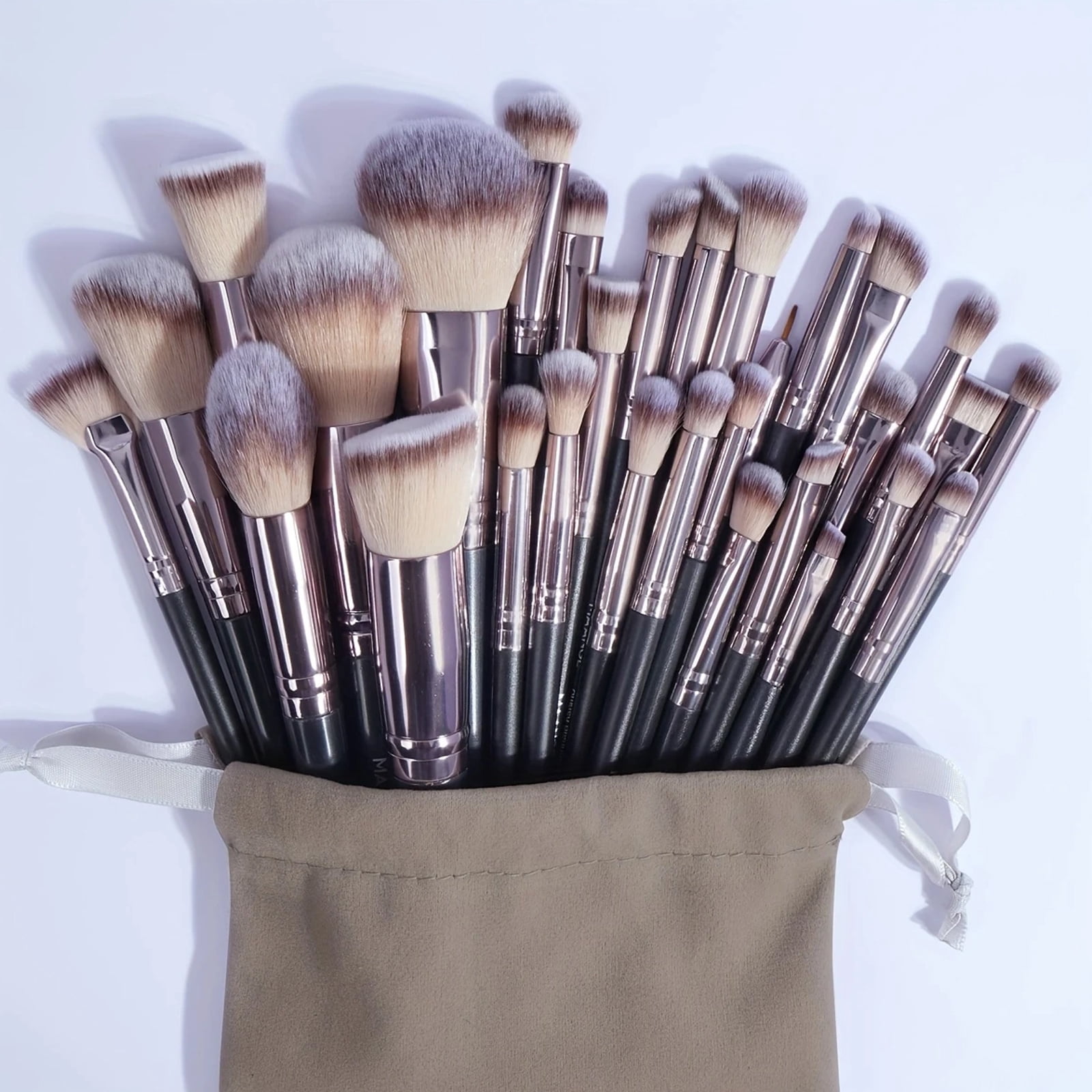 BYXAS Makeup Brush Set, 48 Pcs Makeup Tool Set Premium Synthetic Foundation Powder Concealers Eye Shadows Blush Makeup Brushes Kit with Makeup Sponge, Powder Puffs for Beginner & Professional