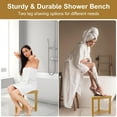 thumbnail image 3 of Shower Foot Rest 14in, Acacia Wood Shower Stool for Shaving Legs (Yellow), 3 of 13