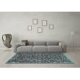 thumbnail image 3 of Ahgly Company Indoor Square Persian Light Blue Traditional Area Rugs, 7' Square, 3 of 4
