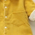thumbnail image 4 of Umfun Baby Corduroy Collared Romper - Warm Button Down One-Piece Jumpsuit with Flap Pockets and Cuffed Sleeves Trendy Fall Winter Outfit for Infant Boys Girls, 4 of 8