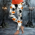 thumbnail image 2 of CAUYDY Women's Brushed Christmas Halloween Ankle Length Seasonal Printed Leggings(White,L), 2 of 7