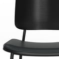 thumbnail image 5 of Simpli Home Hayley Dining Chair (Set of 2) in Black Vegan Faux Leather, 5 of 10