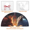 thumbnail image 4 of Lsque Red And White Flame Fox Print Christmas Tree Skirt, Tree Skirt with Ties or Velcro, Perfect for Holiday Decorations, Halloween, and New Year-36", 4 of 7