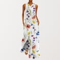 thumbnail image 1 of Robes pour Filles Mode Féminine Robe Sans Manches à Col en V avec Poches Robes Imprimées Robes Grande Taille pour Femmes en Liquidation, 1 of 5