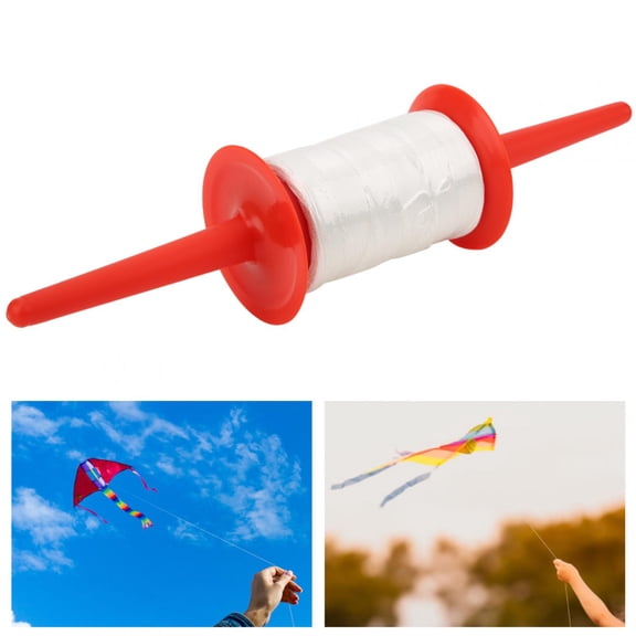 Ecoyyzn Red 150M String Kite Spool Fly Tool Durable Control Outdoor Beach Holiday Accessory,150M String Kite Spool,Kite Fly Tool § 1 § Made of  polyester and plastic material, string length about 150m
