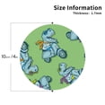 thumbnail image 2 of Pofeuu Motorcycle Riding Dinosaur Print Coasters for Drinks, 4Pack PU Leather Coasters, Bar Drink Coasters for Tabletop Protection, Furniture from Damage-Round Shape, 2 of 6