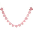 thumbnail image 1 of 3 Meters Sparkling Glitter Paper Heart-shaped Banner String Paper Garland Hanging Bunting Banner Decoration for Wedding, 1 of 8