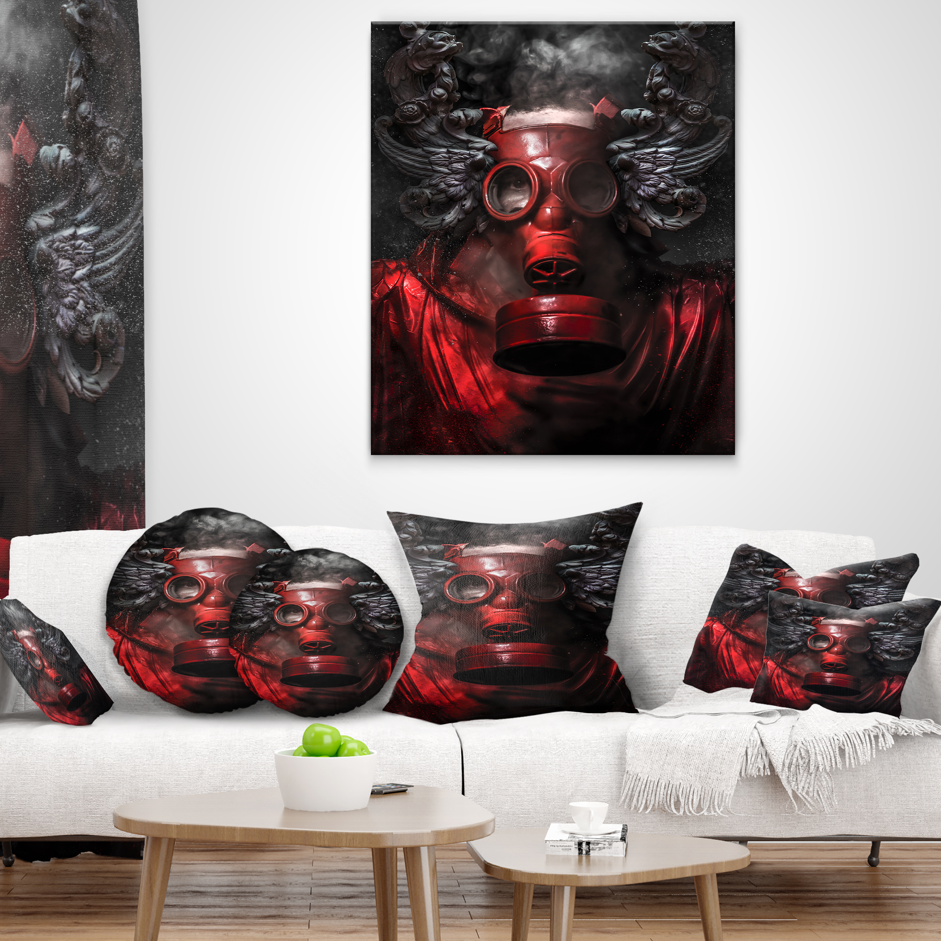 Designart Nuclear Attack - Contemporary Throw Pillow - 18x18