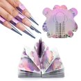 thumbnail image 1 of 300pcs Nail Forms, Strong Butterfly Rainbow Nail Form Extension Sticker, Self-Adhesive Sticky Nail Tips Guide for UV Gel/Extension/Acrylic Nail Molds Builder for Salon (YZHT001-300pcs), 1 of 5