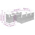 thumbnail image 4 of vidaXL 9 Piece Garden Dining Set with Cushions Beige Poly Rattan, 4 of 5